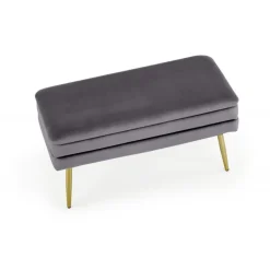 VELVA bænk Grå/guld