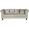 Velvet 3 personers Sofa - Beige Velour