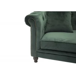 Velvet 3 personers Sofa - Grøn og Natur