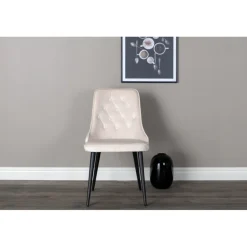 Velvet Deluxe Spisebordsstol - Beige