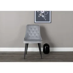 Velvet Deluxe Spisebordsstol - Sort