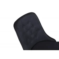 Velvet Deluxe Spisebordsstol - Sort