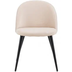 Velvet Spisebordsstol - Beige velour