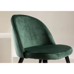Velvet Spisebordsstol - Grøn Velour