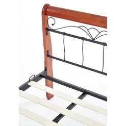 VERONICA Seng 90x200 cm - Antik Kirsebær og Sort