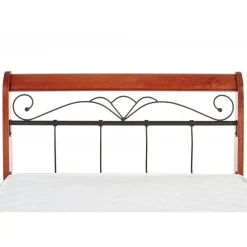 VERONICA Seng 90x200 cm - Antik Kirsebær og Sort