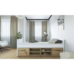 VERSO BAZA Komplet børneseng 90x200 - Hvid/EG