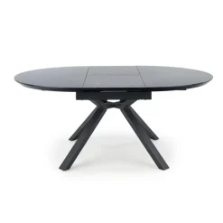 VERTIGO Udvidelsesbord, - Top - Sort Marmor, Ben - Sort
