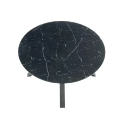 VERTIGO Udvidelsesbord, - Top - Sort Marmor, Ben - Sort