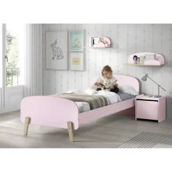 Vægghylde Kiddy – lyserød, 65 cm