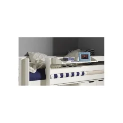 Væghylde til seng – Pino, hvid