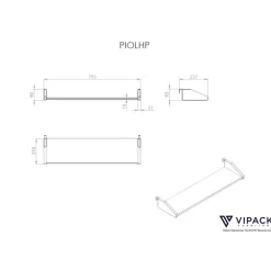 Væghylde til seng – Pino, hvid