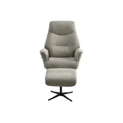 Villads lænestol + skammel - Stone