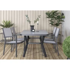 Virya Loungesæt - Havemøbelsæt - Sort,Grå