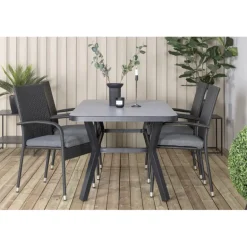 Virya Loungesæt - Havemøbelsæt - Sort,Grå