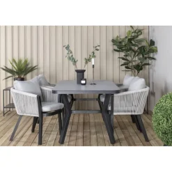 Virya Loungesæt - Havemøbelsæt - Sort,Grå