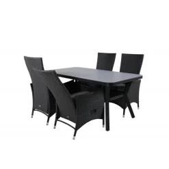 Virya Loungesæt - Havemøbelsæt - Sort,Grå