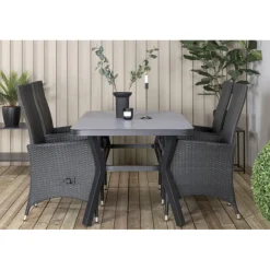 Virya Loungesæt - Havemøbelsæt - Sort,Grå