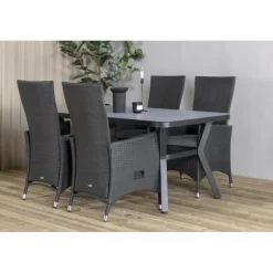 Virya Loungesæt - Havemøbelsæt - Sort,Grå