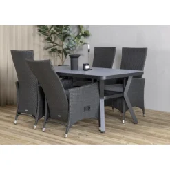 Virya Loungesæt - Havemøbelsæt - Sort,Grå