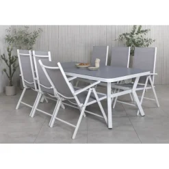 Virya Spisestuesæt - Grå,Hvid