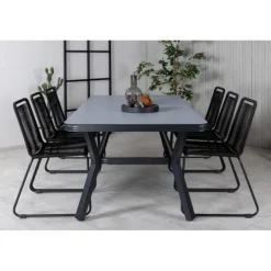 Virya t Loungesæt - Havemøbelsæt - Sort,Grå