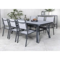 Virya t Loungesæt - Havemøbelsæt - Sort,Grå