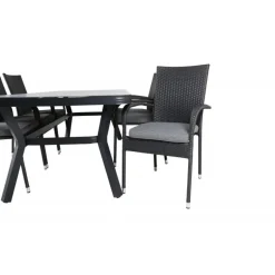 Virya t Loungesæt - Havemøbelsæt - Sort,Grå