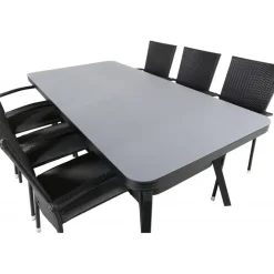 Virya t Loungesæt - Havemøbelsæt - Sort,Grå