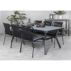 Virya t Loungesæt - Havemøbelsæt - Sort,Grå