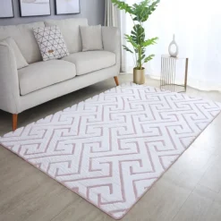 Vision Kortluvet Tæppeløber Skandinavisk - Rosa