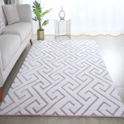 Vision Kortluvet Tæppeløber Skandinavisk - Rosa