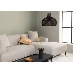 Viskan 3 personers Sofa - Sort og Lysegrå