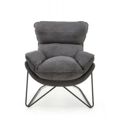 VOLKER lænestol MørkeGrå/Sort