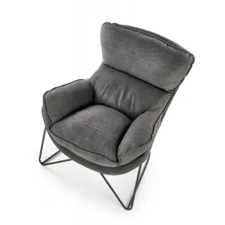 VOLKER lænestol MørkeGrå/Sort