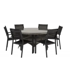 Volta Rundt Loungesæt - Havemøbelsæt - Sort,Grå