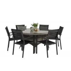 Volta Rundt Loungesæt - Havemøbelsæt - Sort,Grå