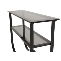 Wavy Sidebord - Sort og Hvid Glass