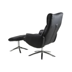 WESTFIELD -A1 lænestol inkl. fodskammel - Læder