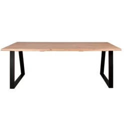 Westwood plankebord 200x95 - Hvidolieret egetræ/Sort