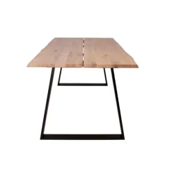 Westwood plankebord 200x95 - Hvidolieret egetræ/Sort