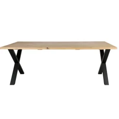 Westwood plankebord 200x95 - Hvidolieret egetræ/Sort