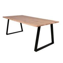 Westwood plankebord 180x95 - Hvidolieret egetræ/Sort