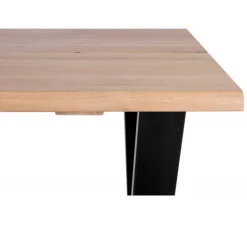 Westwood plankebord 240x95 - Hvidolieret egetræ/Sort