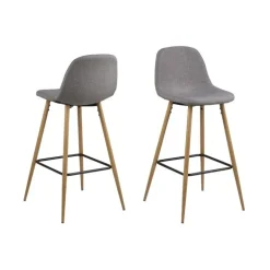 Wilma barstol - Lysegrå/Eg