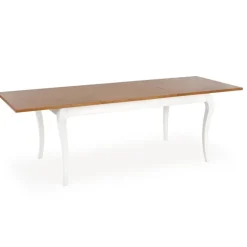 WINDSOR Spisebordmedudtræk, - Mørk Eg/Hvid