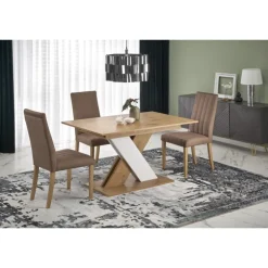 XARELTO Spisebord med udtræk, lancelot eg / Hvid