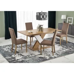 XARELTO Spisebord med udtræk, lancelot eg / Hvid