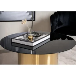 Ystad Bord - Sort og Brushed Messing