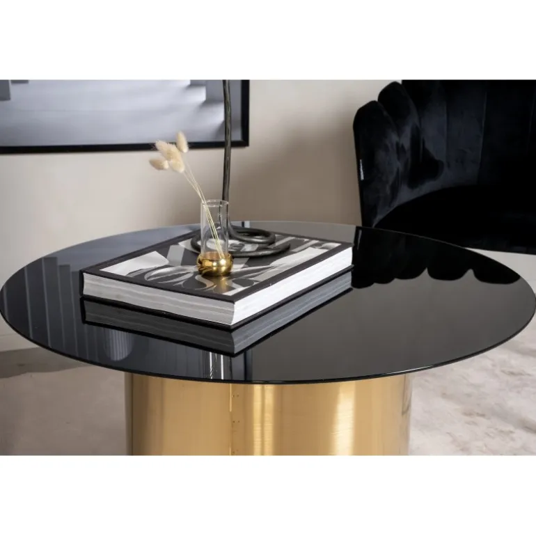 Ystad Bord - Sort og Brushed Messing